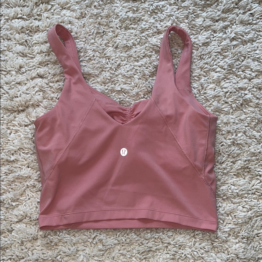 Lululemon Pink Ruched Tank - Picture 2 of 3